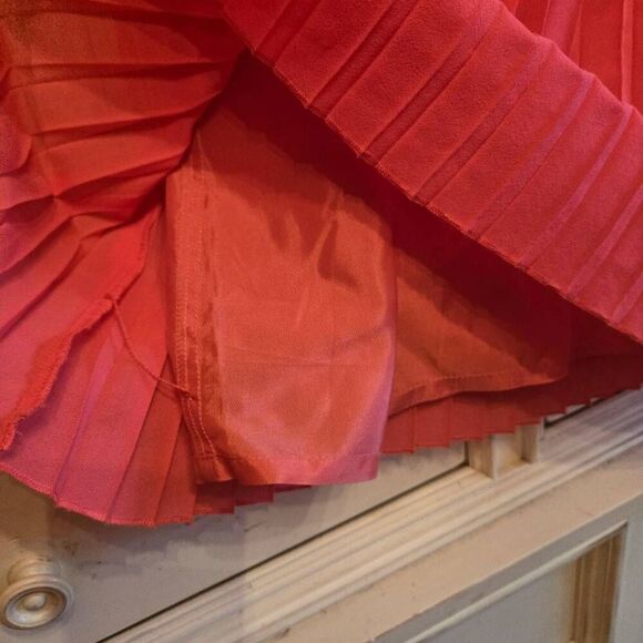 J. Crew Pleated Maxi Skirt Coral size 12 - Picture 5 of 8